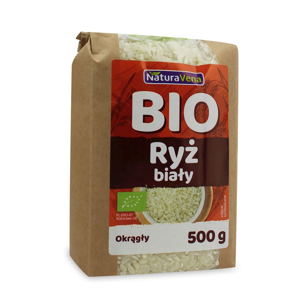 RYŻ BIAŁY OKRĄGŁY BIO 500 g - NATURAVENA-0