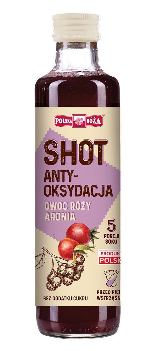 SHOT ANTYOKSYDACJA OWOC RÓŻY, ARONIA 250 ml - POLSKA RÓŻA-0