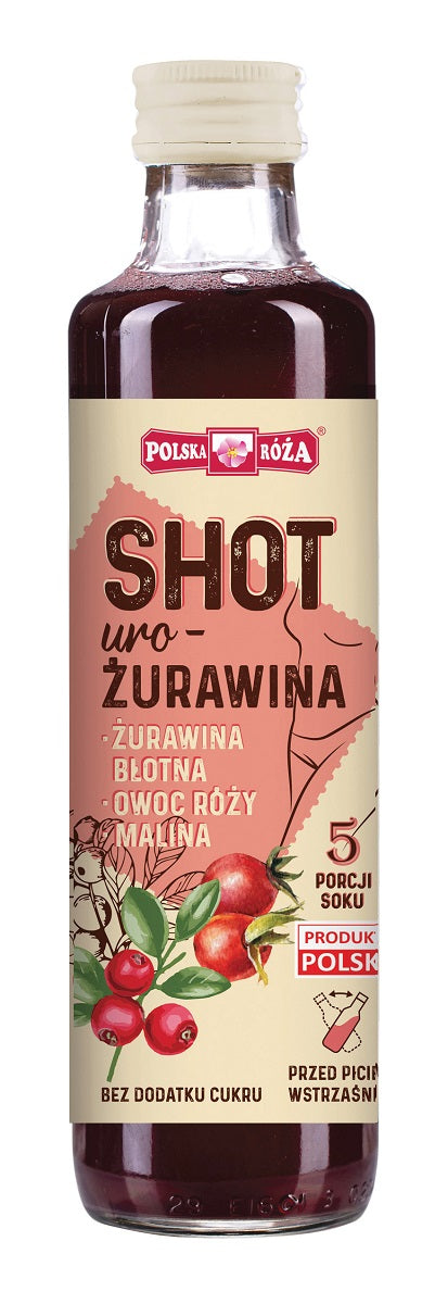 SHOT URO-ŻURAWINA BEZ DODATKU CUKRU 250 ml - POLSKA RÓŻA-0