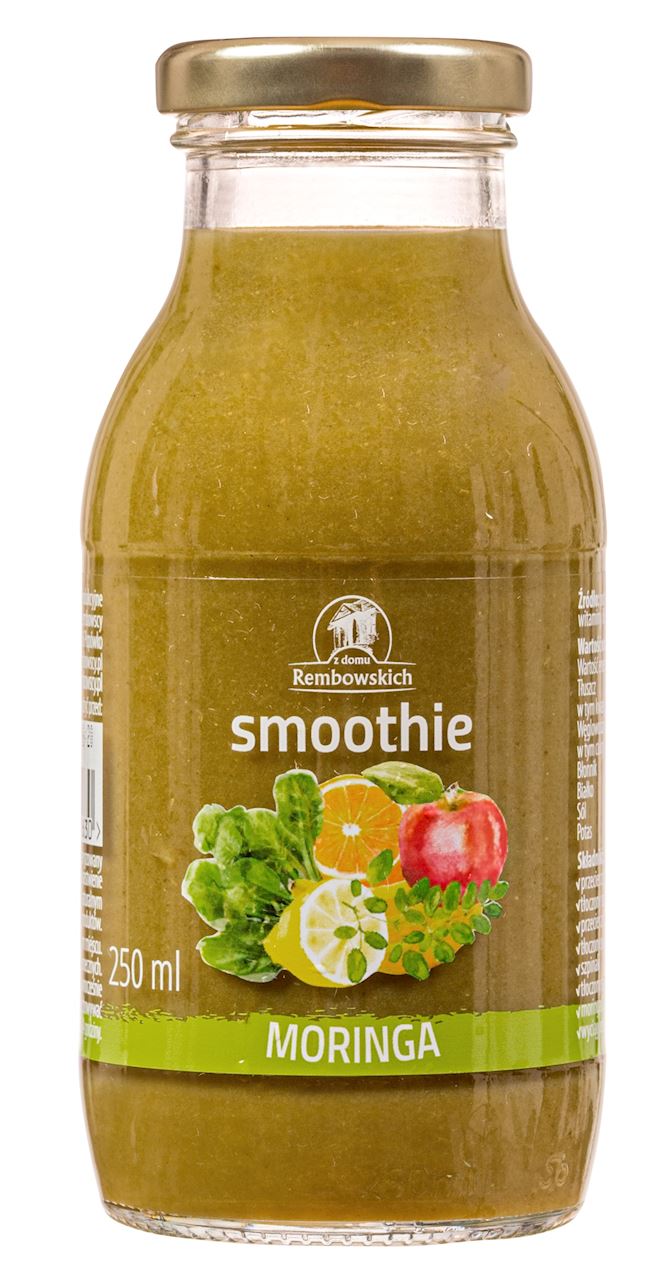 SMOOTHIE JABŁKO - BANAN - POMARAŃCZA - SZPINAK - MORINGA 250 ml - REMBOWSCY-0