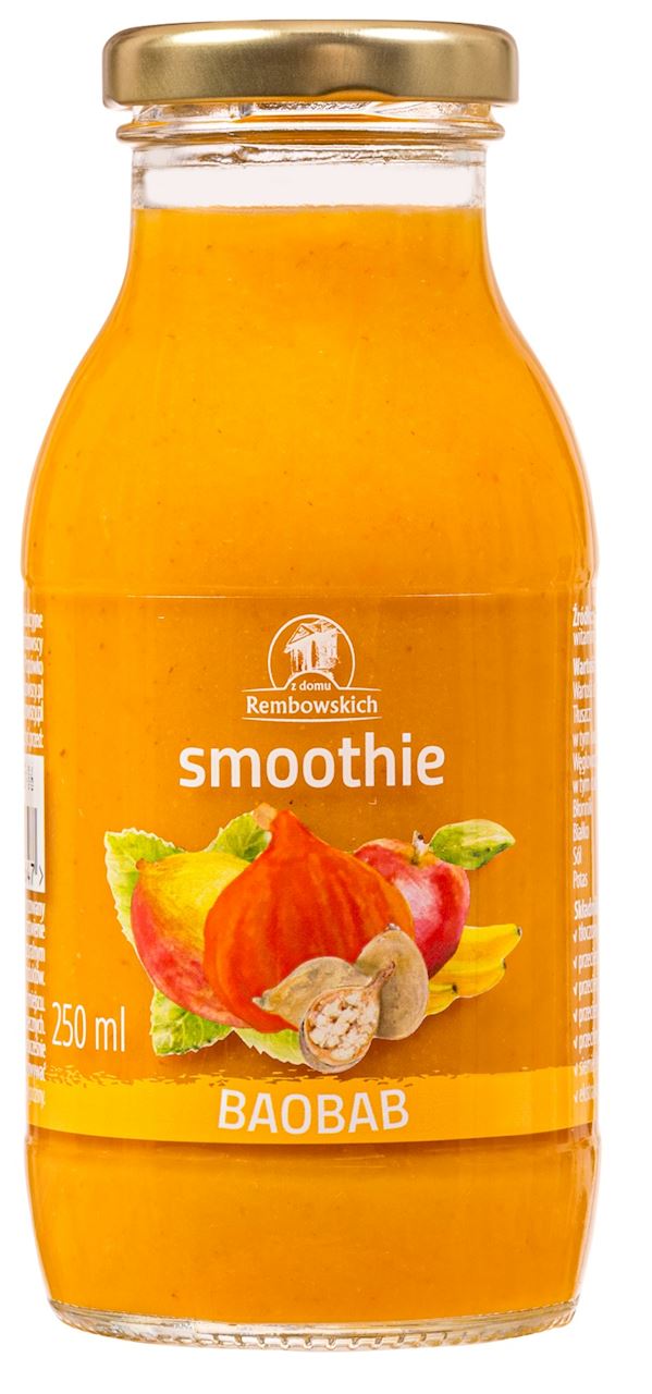 SMOOTHIE JABŁKO - MANGO - BANAN - DYNIA - BAOBAB 250 ml - REMBOWSCY-0