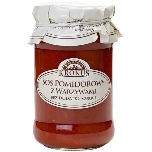 SOS POMIDOROWY Z WARZYWAMI BEZ DODATKU CUKRU 340 g - KROKUS-0