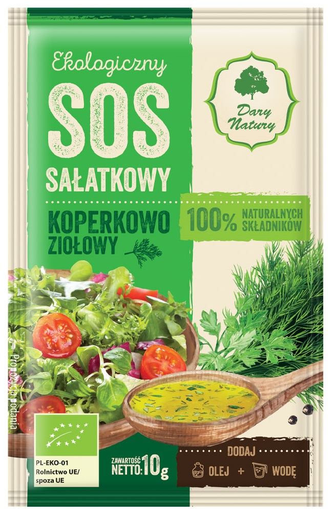 SOS SAŁATKOWY KOPERKOWO - ZIOŁOWY BIO 10 g - DARY NATURY-0