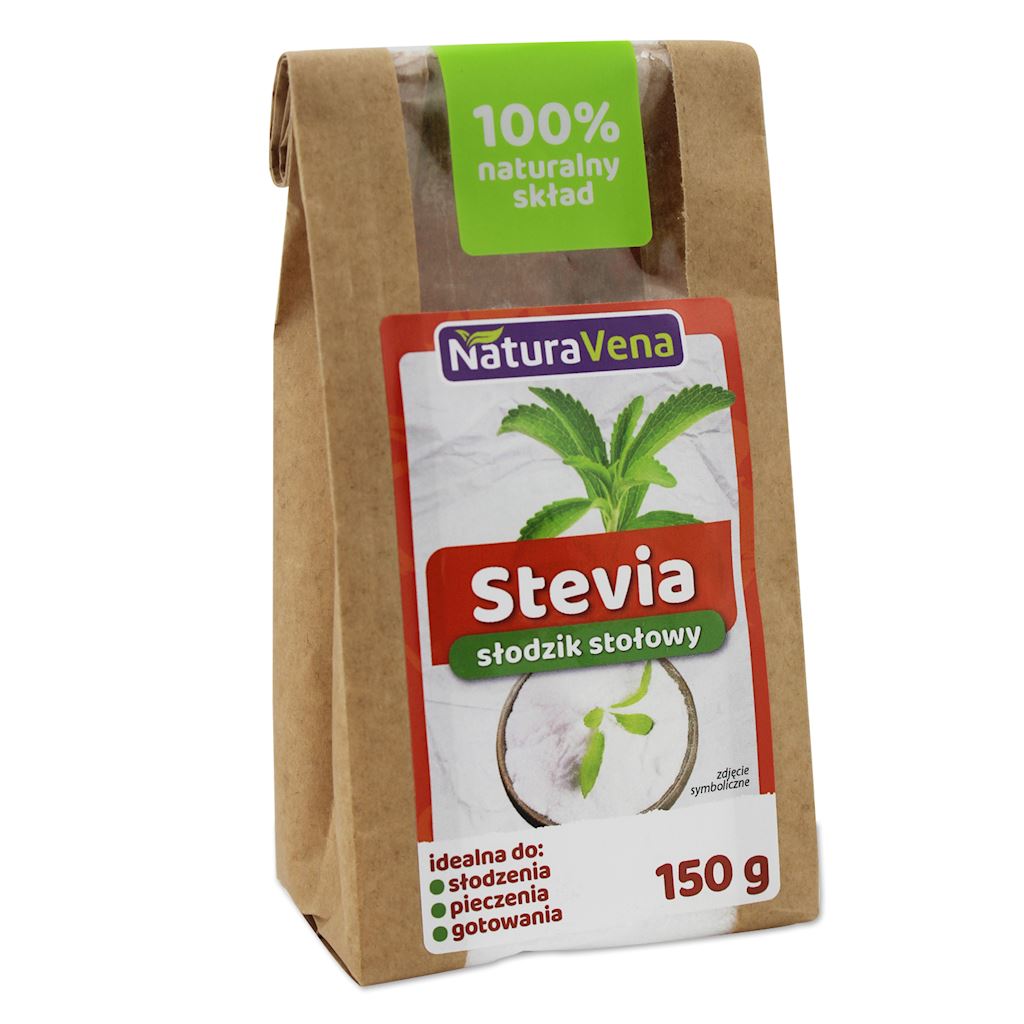 STEVIA (NA BAZIE ERYTRYTOLU I GLIKOZYDÓW STEWIOLOWYCH ZE STEWII) 150 g - NATURAVENA-0