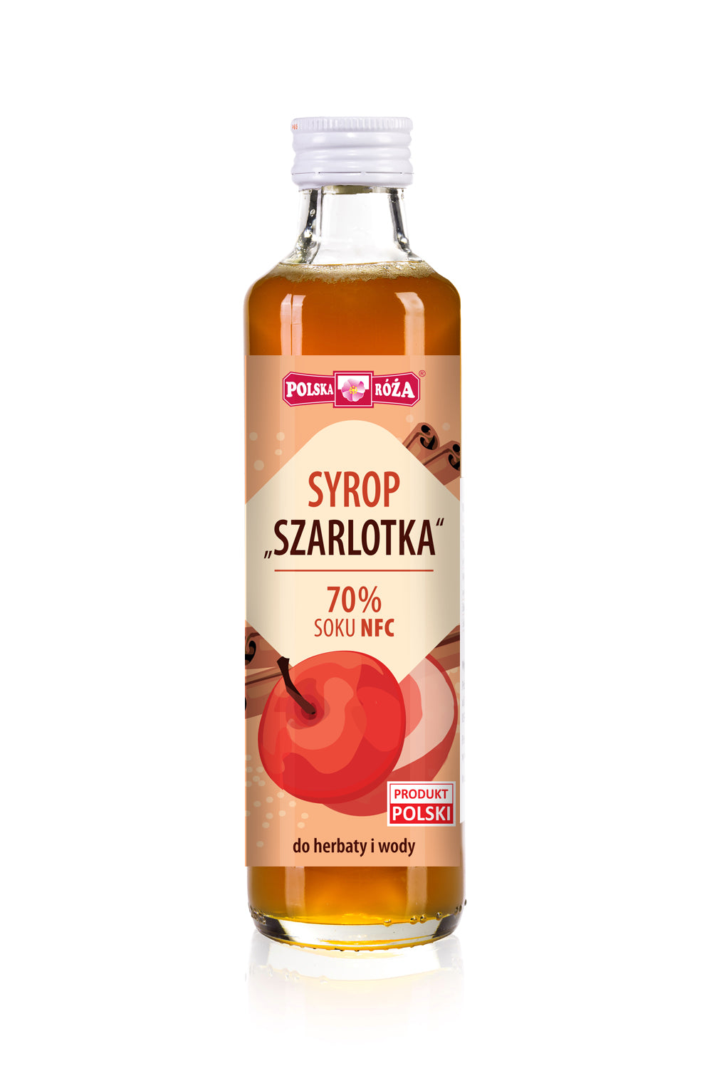 SYROP JABŁKOWY Z CYNAMONEM SZARLOTKA 250 ml - POLSKA RÓŻA-0