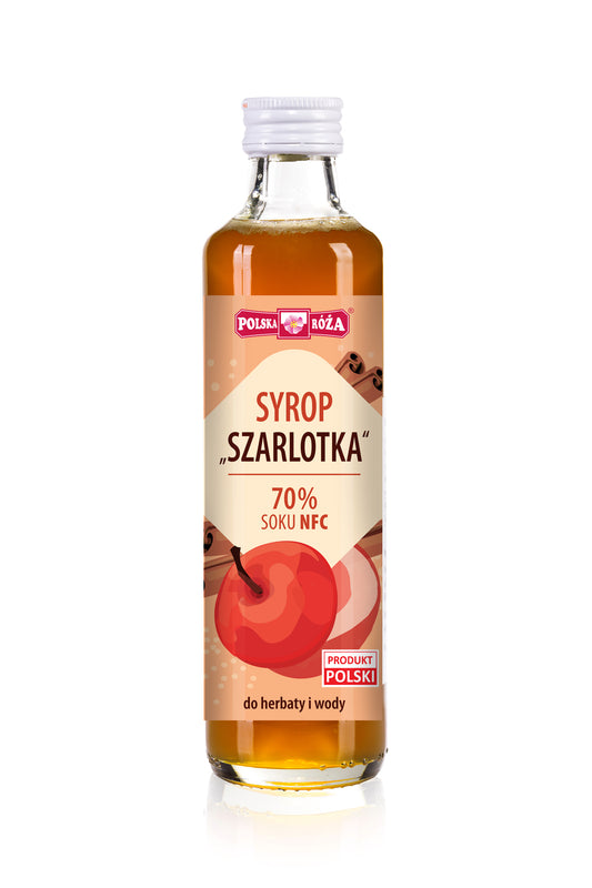 SYROP JABŁKOWY Z CYNAMONEM SZARLOTKA 250 ml - POLSKA RÓŻA-0