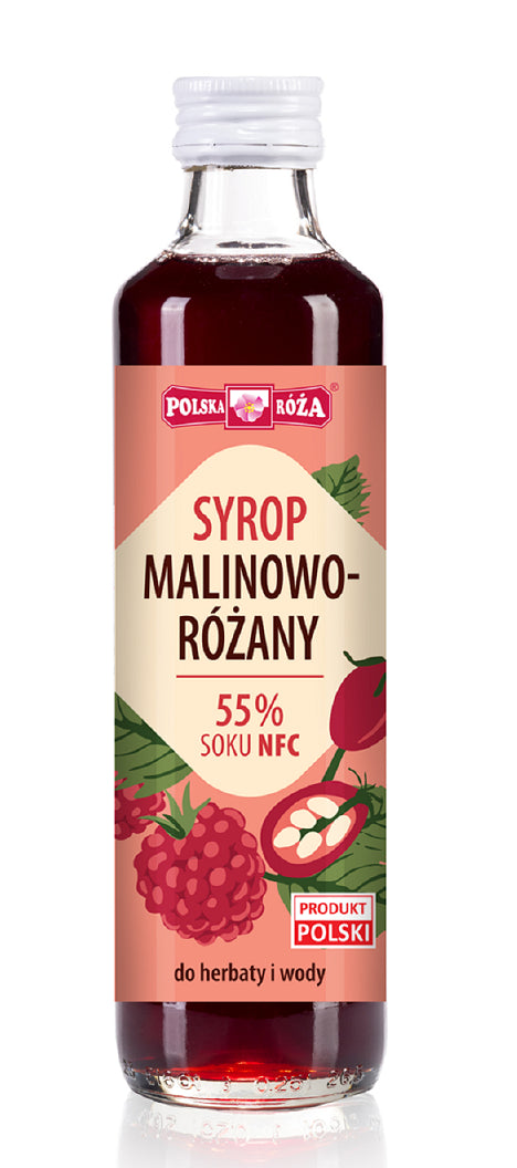 SYROP MALINOWO - RÓŻANY 250 ml - POLSKA RÓŻA-0