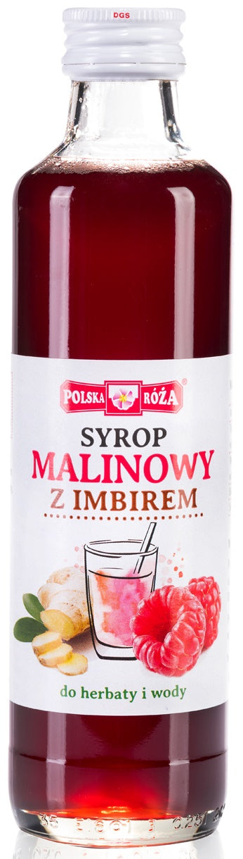 SYROP MALINOWY Z IMBIREM 250 ml - POLSKA RÓŻA-0