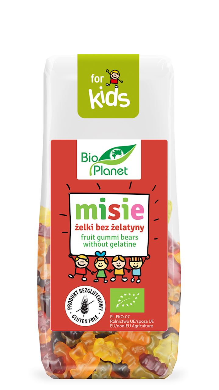 ŻELKI MISIE BEZ ŻELATYNY BEZGLUTENOWE BIO 100 g - BIO PLANET-0