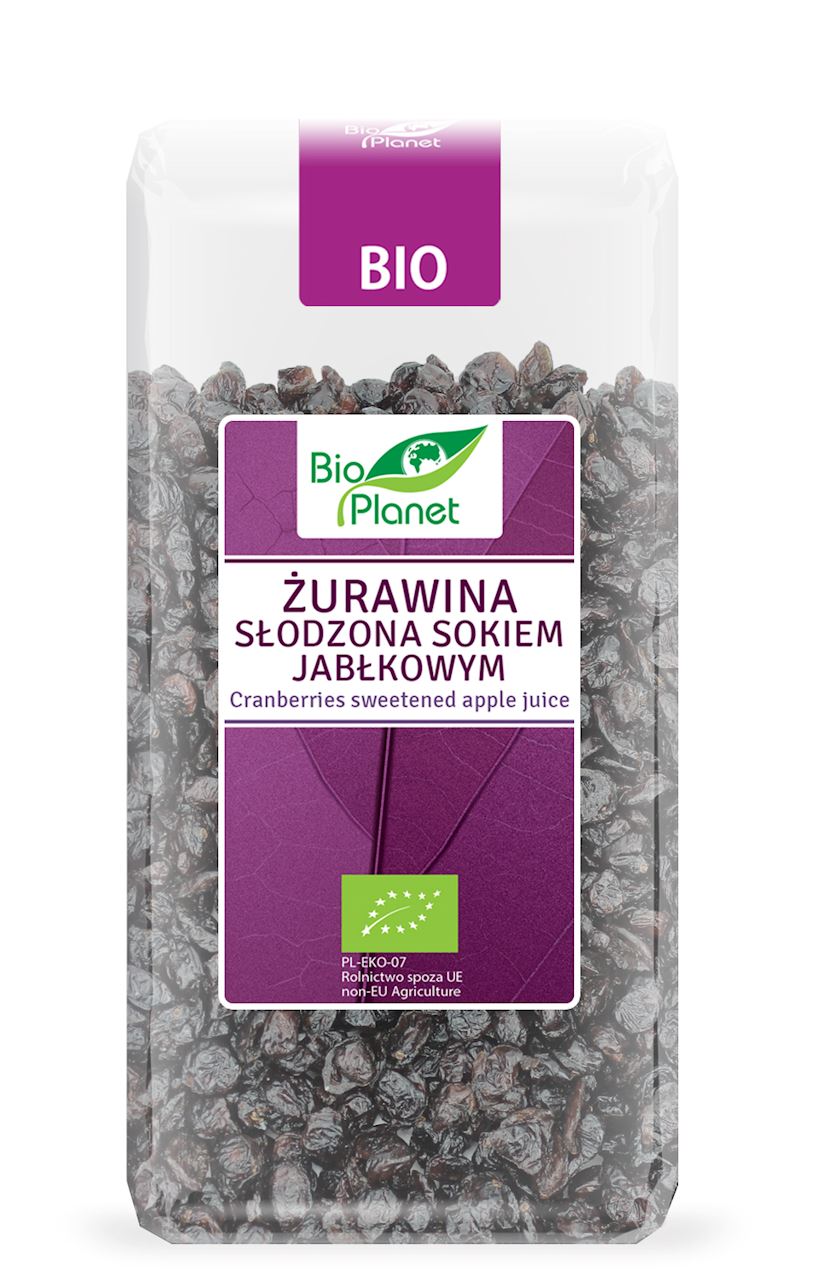 ŻURAWINA SŁODZONA SOKIEM JABŁKOWYM BIO 400 g - BIO PLANET-0