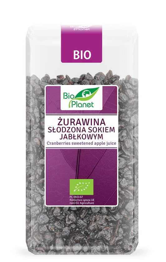 ŻURAWINA SŁODZONA SOKIEM JABŁKOWYM BIO 400 g - BIO PLANET-0