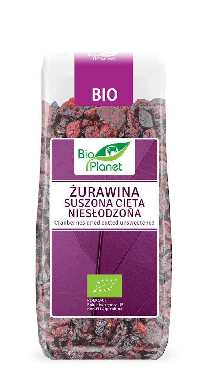 ŻURAWINA SUSZONA CIĘTA NIESŁODZONA BIO 100 g - BIO PLANET-0