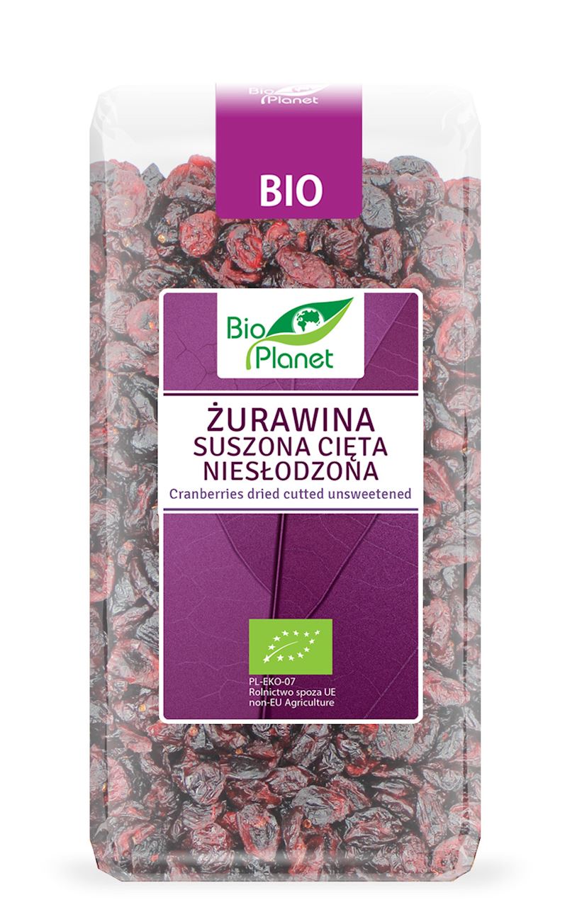 ŻURAWINA SUSZONA CIĘTA NIESŁODZONA BIO 400 g - BIO PLANET-0