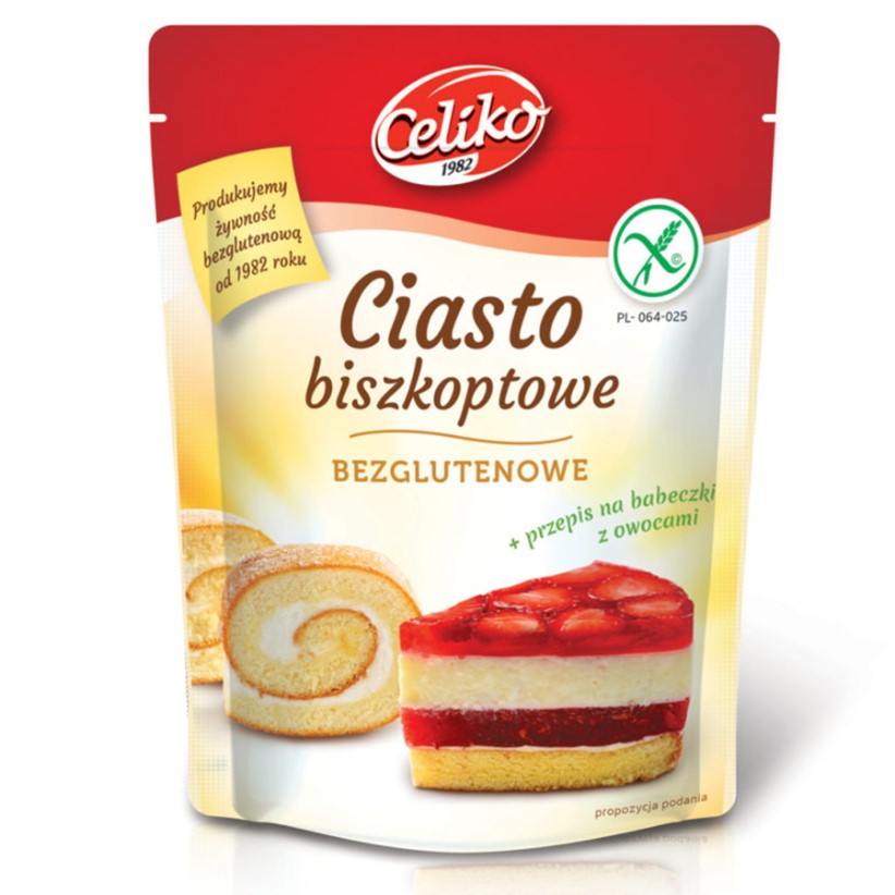 Mieszanka na ciasto biszkoptowe bezglutenowe Celiko 200g-0