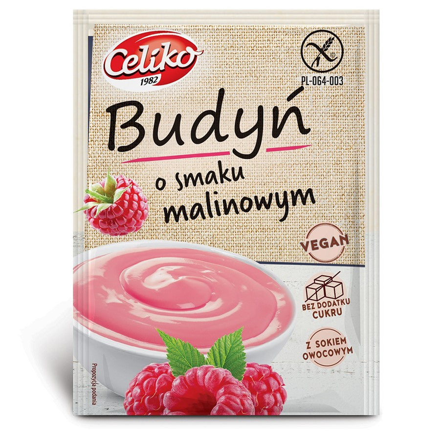 Budyń o smaku malinowym bez glutenu Celiko 40g-0