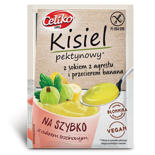 Kisiel na szybko Agrest z Bananem bez glutenu Celiko, 20g-0