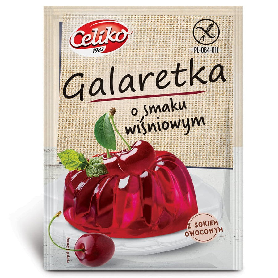 Galaretka o smaku wiśniowym Celiko, 75g-0