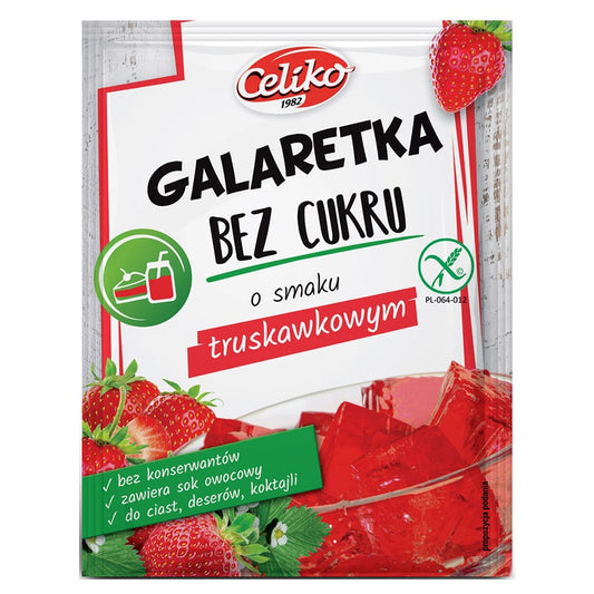 Galaretka bez cukru truskawkowa bez glutenu Celiko 14g-0