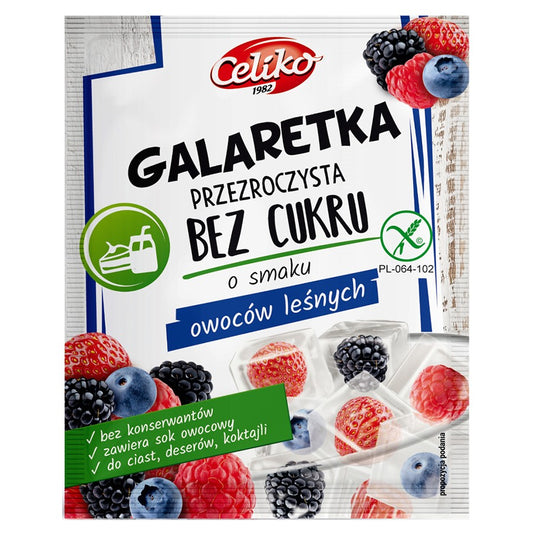 Galaretka bez cukru owoce leśne (przeźroczysta) Celiko 14g-0