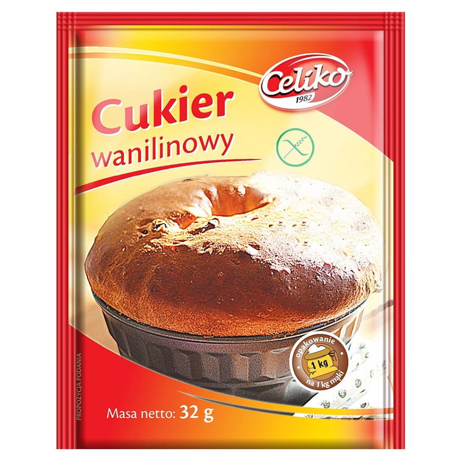 Cukier waniliowy bez glutenu Celiko, 32g-0