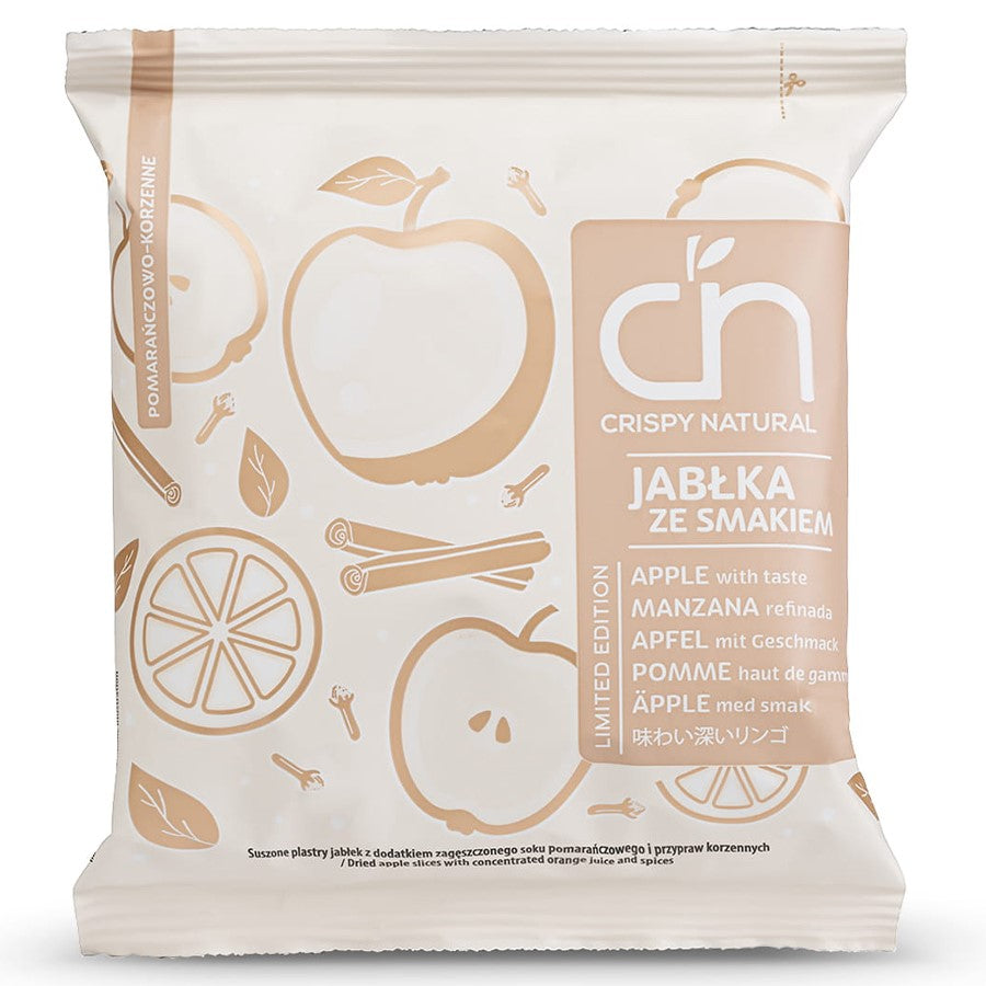 Chipsy z jabłka o smaku pomarańczowo-korzennym Crispy Natural, 18 g-0