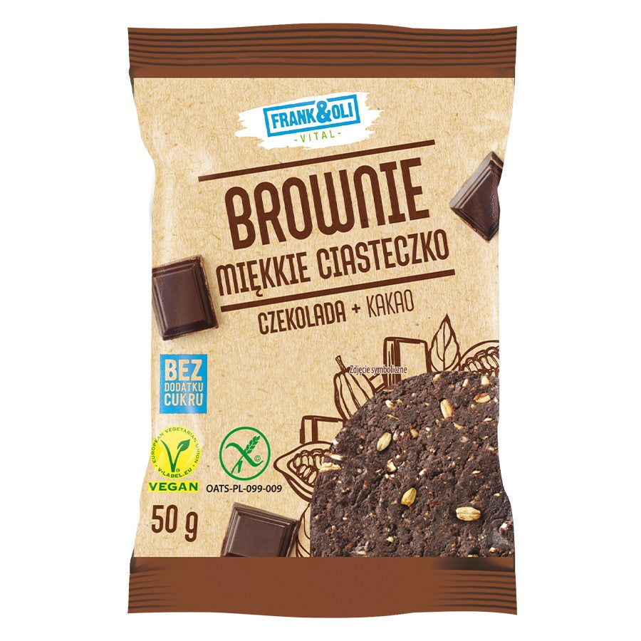 Ciastko brownie czekolada i kakao Frank&Oli, 50g-0