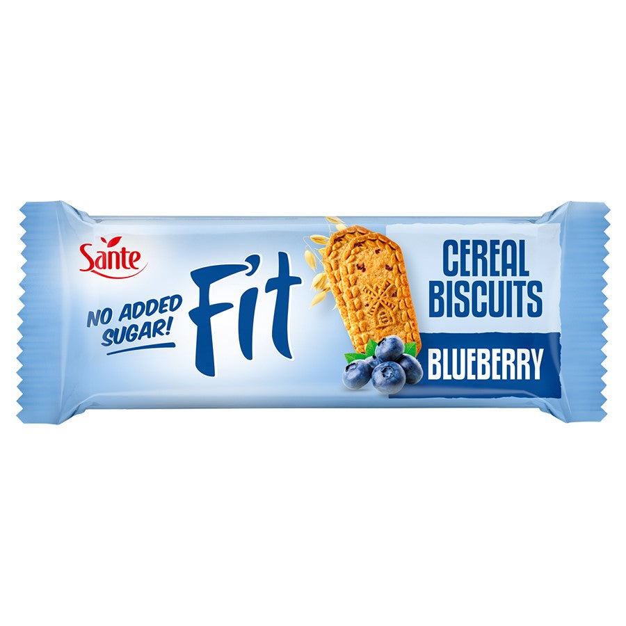 Fit Ciasteczka Zbożowe z Jagodą Bez Cukru Sante, 50g-0