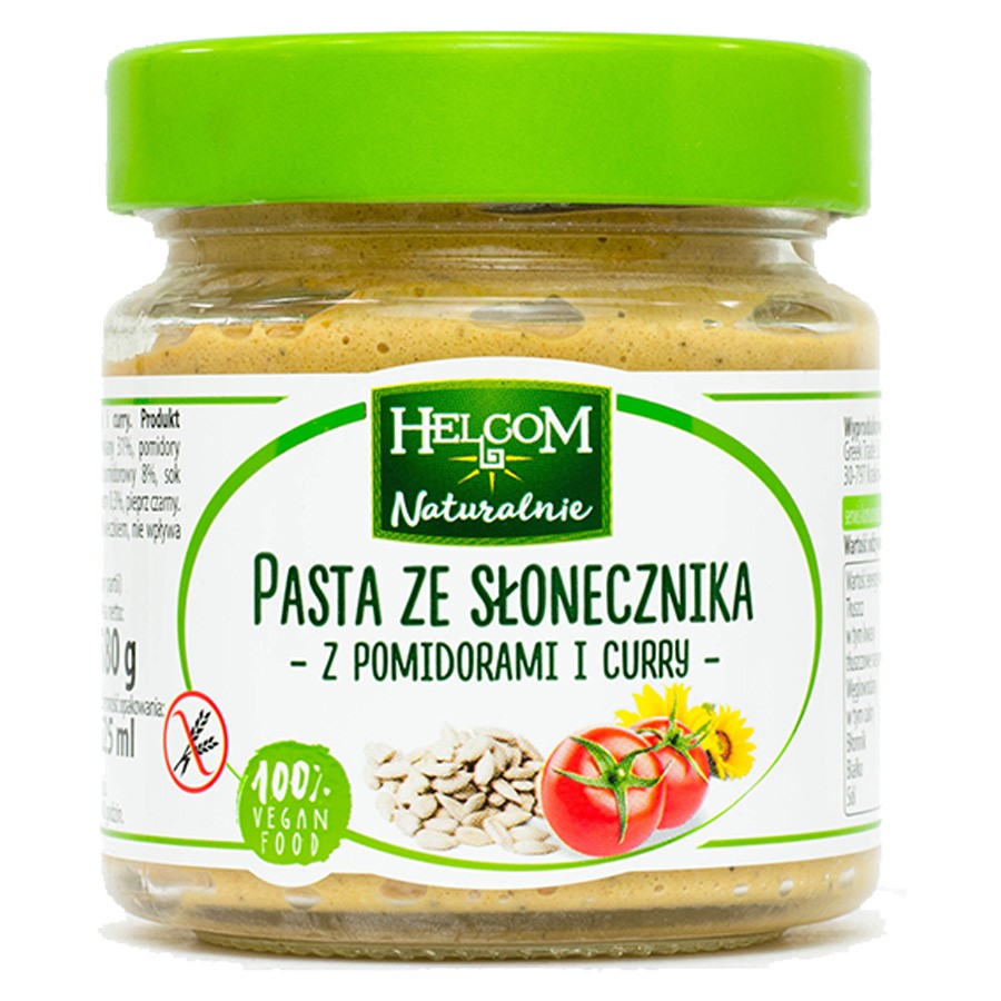 Pasta ze słonecznika z pomidorami i curry Helcom 190g-0