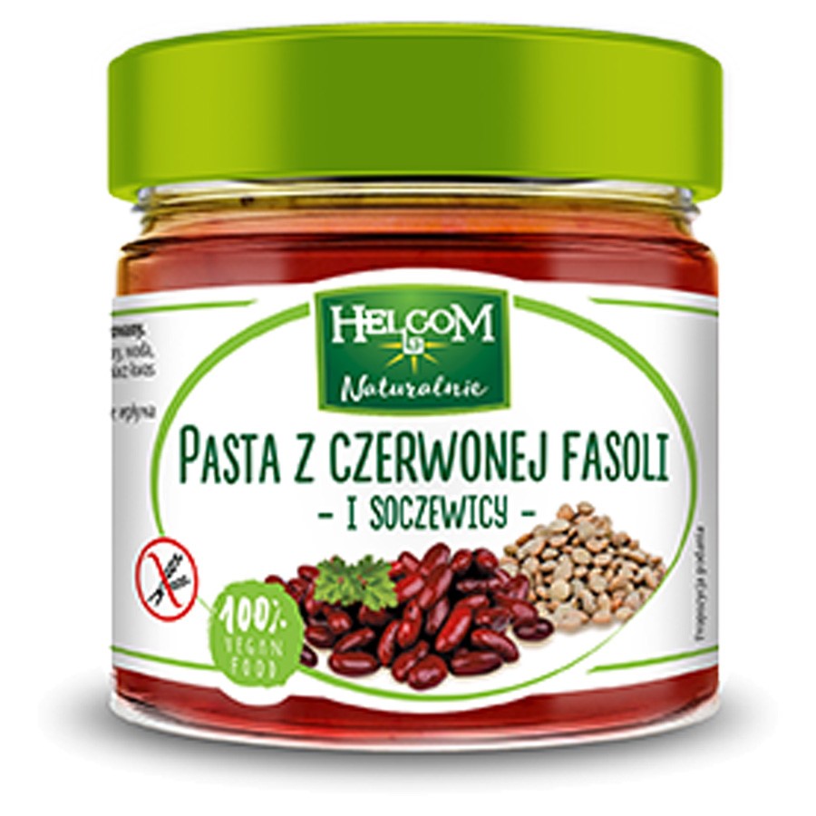 Pasta z czerwonej fasoli i soczewicy Helcom 190g-0