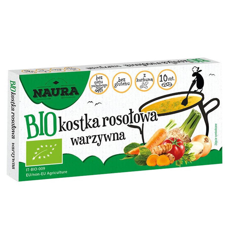 Kostka rosołowa warzywna Naura BIO, 100g-0