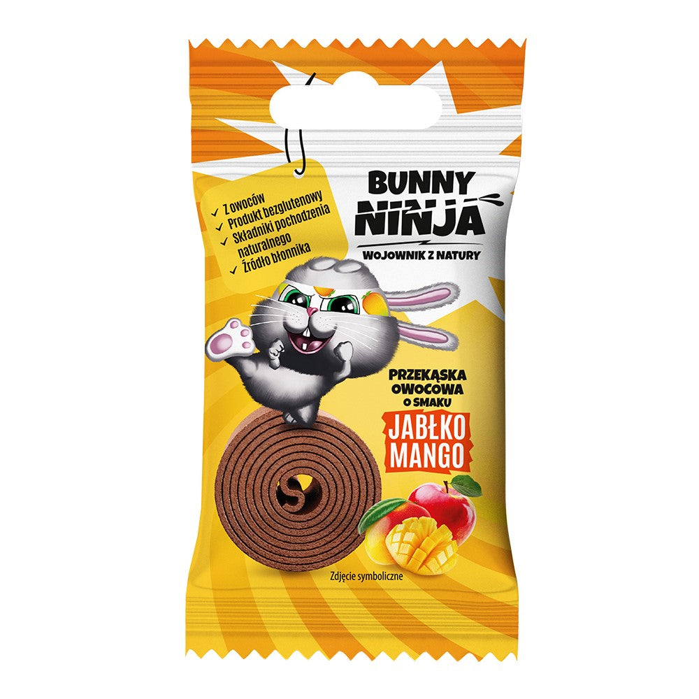 Przekąska owocowa o smaku jabłko-mango Bunny Ninja, 15g-0