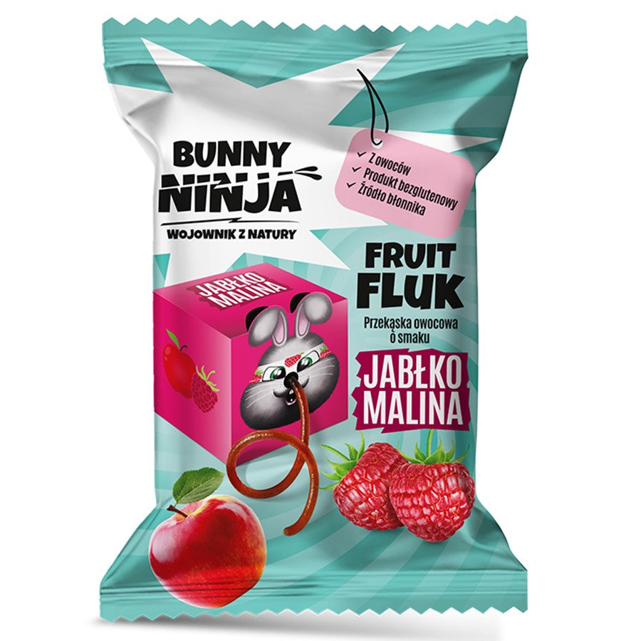 Przekąska owocowa o smaku jabłko-malina Fruit Fluk, 15 g-0