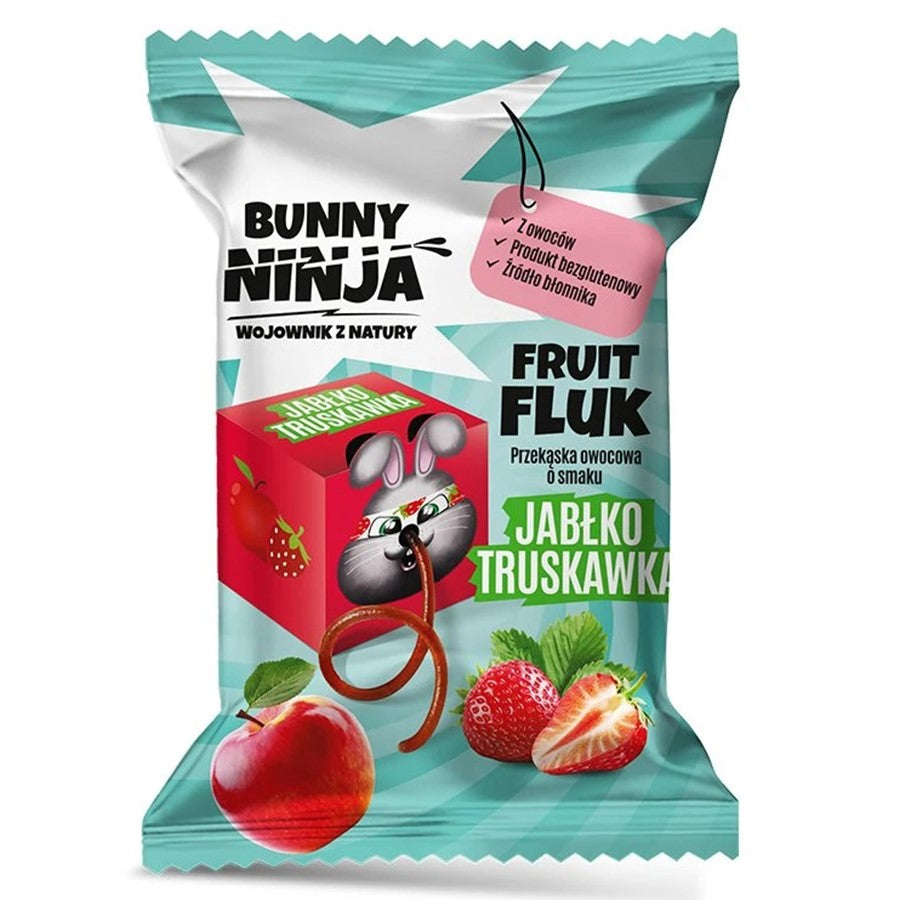 Przekąska owocowa o smaku jabłko-truskawka Fruit Fluk, 15 g-0