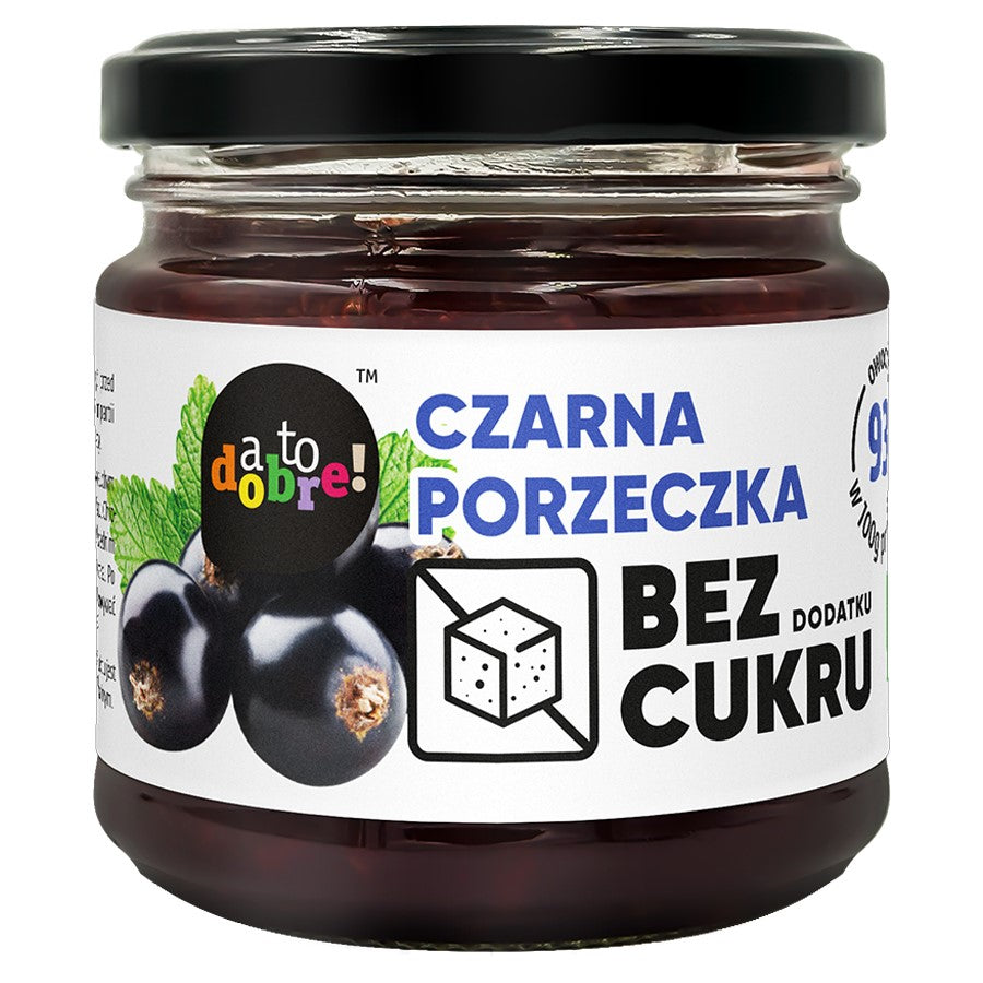 Czarna porzeczka bez dodatku cukru o konsystencji konfitury A To Dobre!, 195g-0