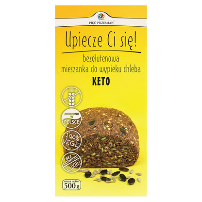 Bezglutenowa mieszanka do wypieku chleba KETO Pięć Przemian 500g-0