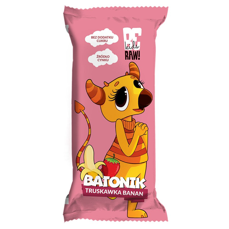 Baton Kids Truskawka & Banan BeRAW 25g-0