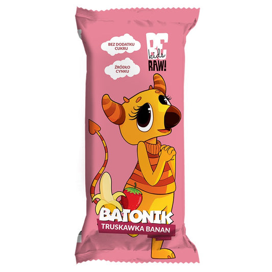 Baton Kids Truskawka & Banan BeRAW 25g-0