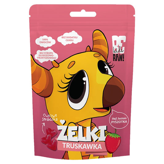 Żelki Truskawka BeRAW Kids 35g-0