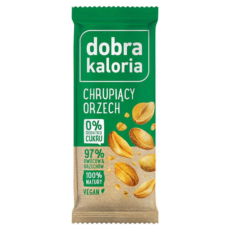 Baton owocowy - chrupiący orzech Dobra Kaloria 35g-0