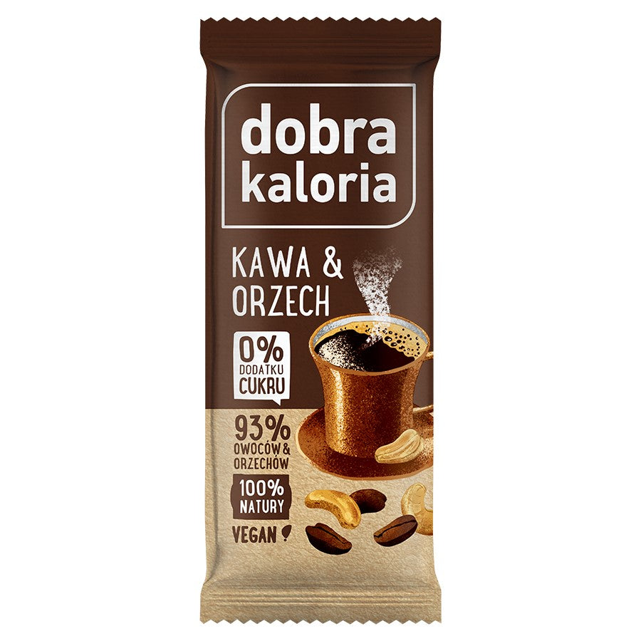 Baton owocowy - kawa i orzech Dobra Kaloria 35g-0