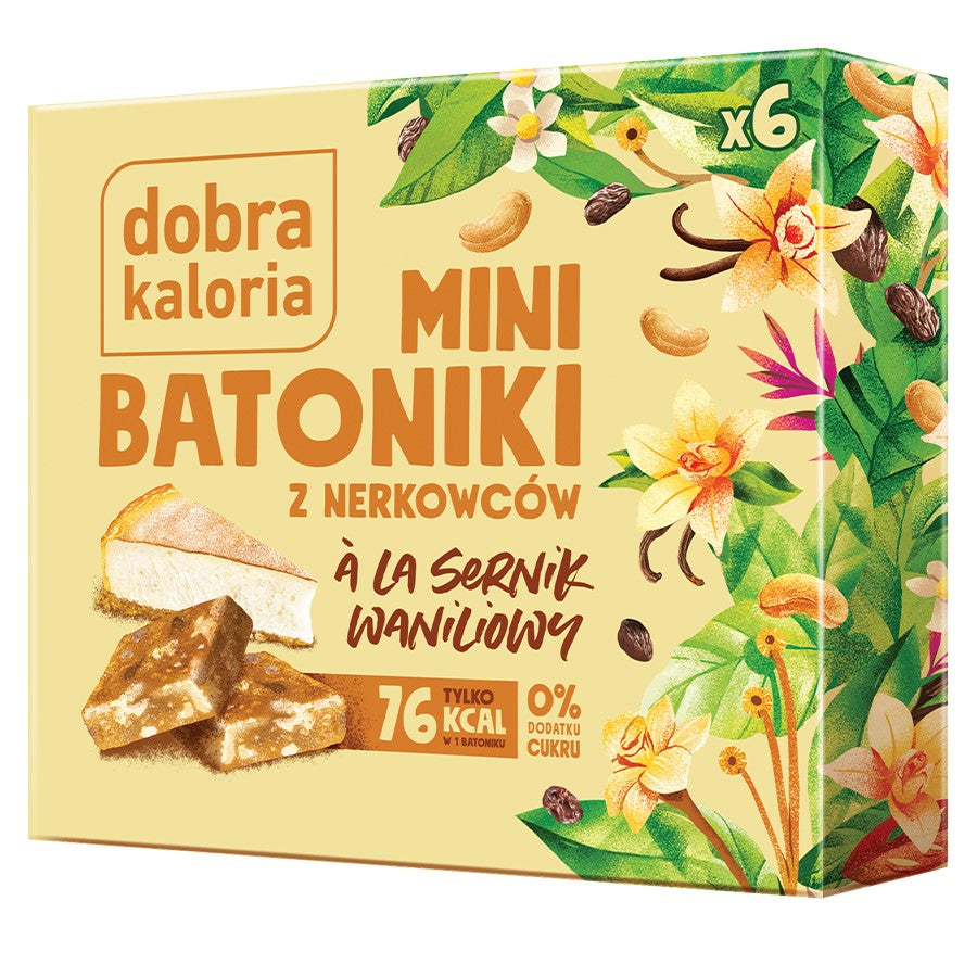 Minibatoniki z nerkowców - sernik waniliowy Dobra Kaloria 6x17g-0