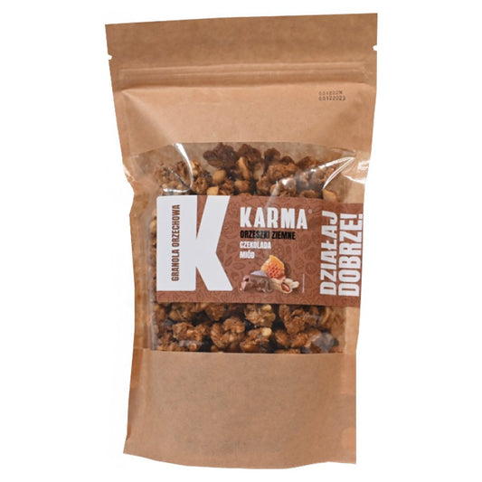 GRANOLA ORZECHOWA - orzeszki ziemne, czekolada, miód Karma, 400g-0