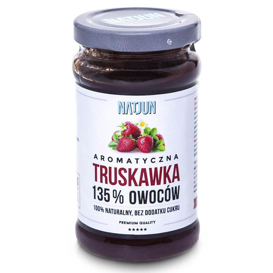 Konfitura truskawka bez dodatku cukru 135% owoców Natjun, 250g-0