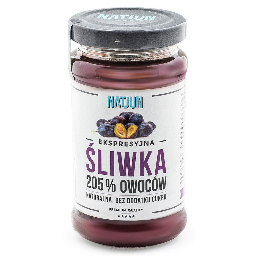 Konfitura śliwka bez dodatku cukru 205% owoców Natjun, 220g-0