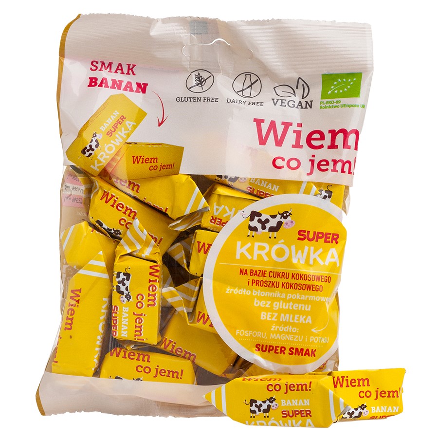 Krówki bezmleczne bananowe bezglutenowe Super Krówka BIO 150g-2