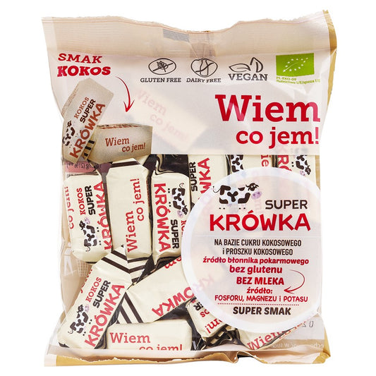 Krówki bezmleczne kokosowe bezglutenowe Super Krówka BIO 150g-0