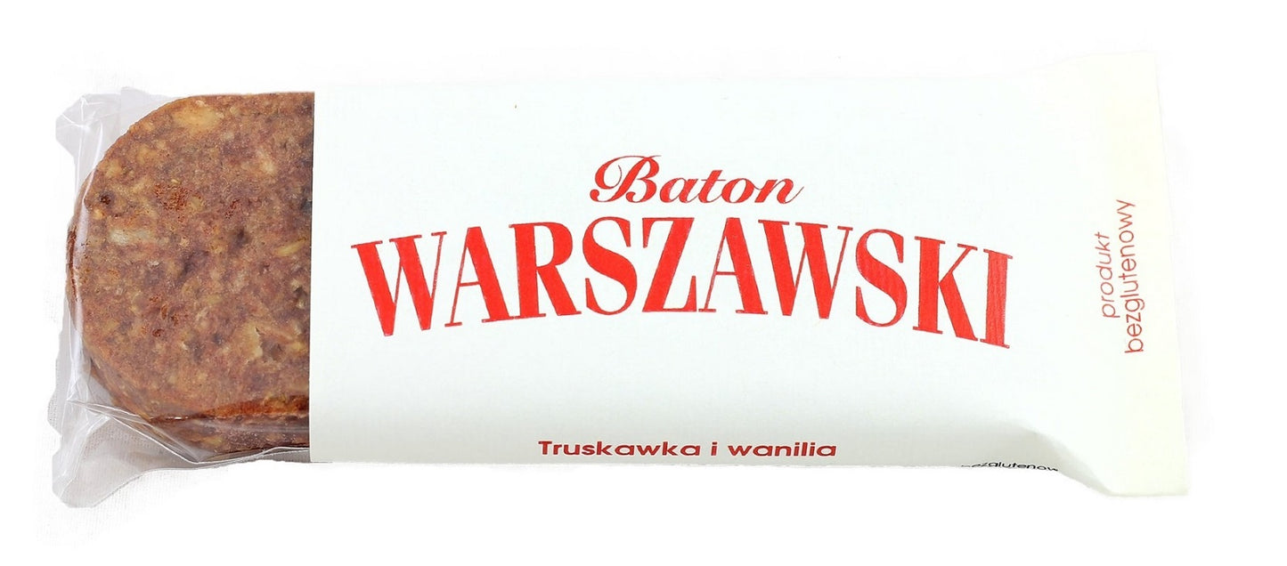 BATON TRUSKAWKOWY Z WANILIĄ BEZGLUTENOWY 50 g - BATON WARSZAWSKI-0