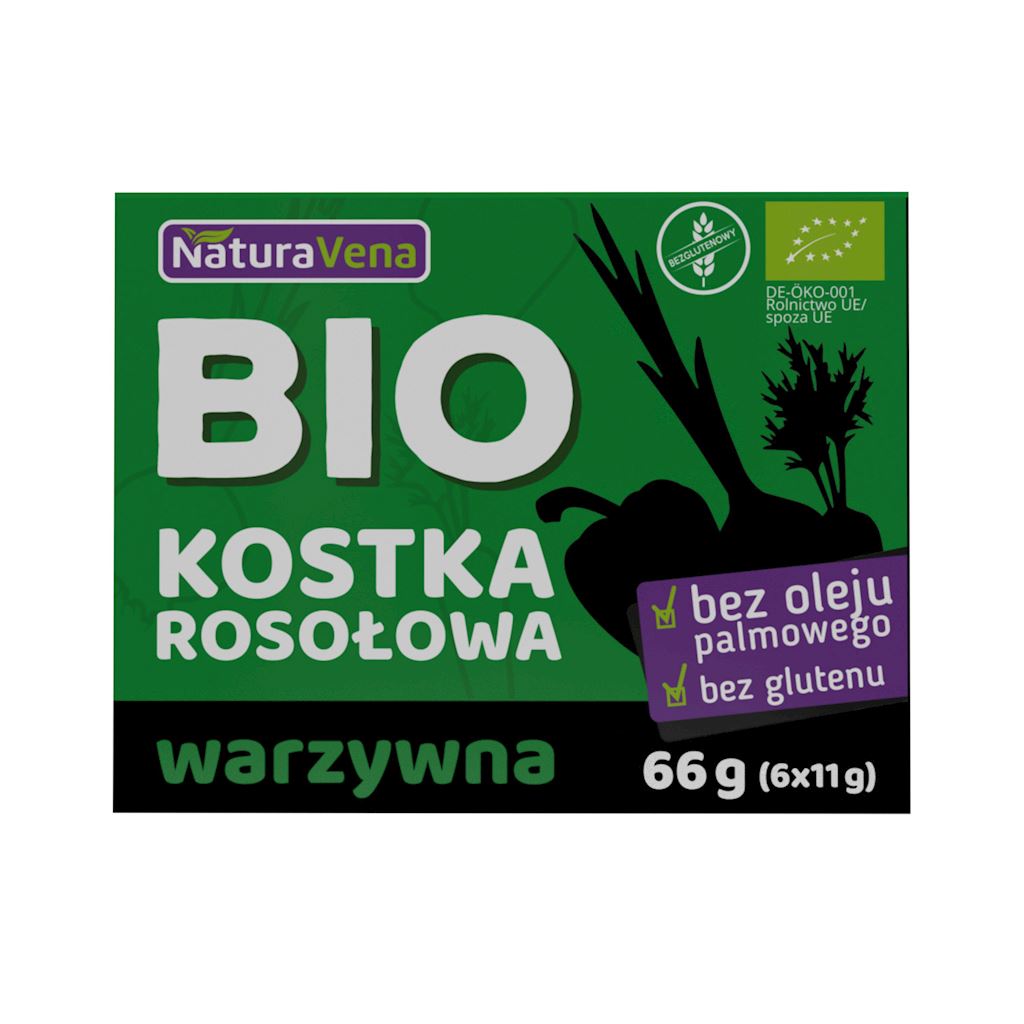 BULION - KOSTKI WARZYWNE BEZGLUTENOWE BIO (6 x 11 g) 66 g - NATURAVENA-0