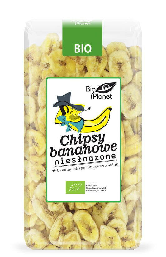 CHIPSY BANANOWE NIESŁODZONE BIO 350 g - BIO PLANET-0