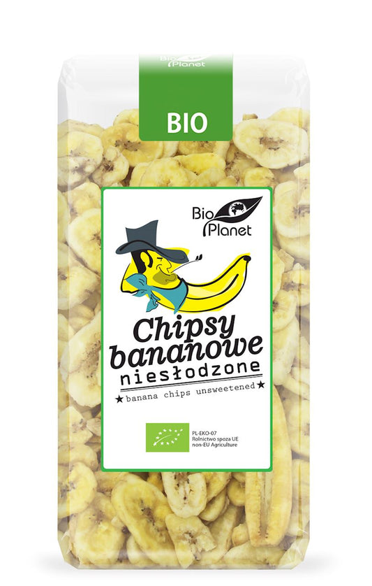 CHIPSY BANANOWE NIESŁODZONE BIO 150 g - BIO PLANET-0